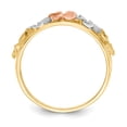 thumbnail image 2 of 14k Two Tone Gold Flower Ring Leaf, 2 of 9