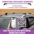 thumbnail image 5 of ERKUL Roof Rack Cross Bars for Mercedes Benz GLB 2020-2024 | Aluminum Crossbars with Anti Theft Lock for Rooftop | Compatible with Raised Rails - Silver, 5 of 7