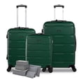 thumbnail image 1 of Juego 3 Maletas De Viaje Rigidas Ruedas 360 Bolsas De Viaje verde 1, 1 of 9