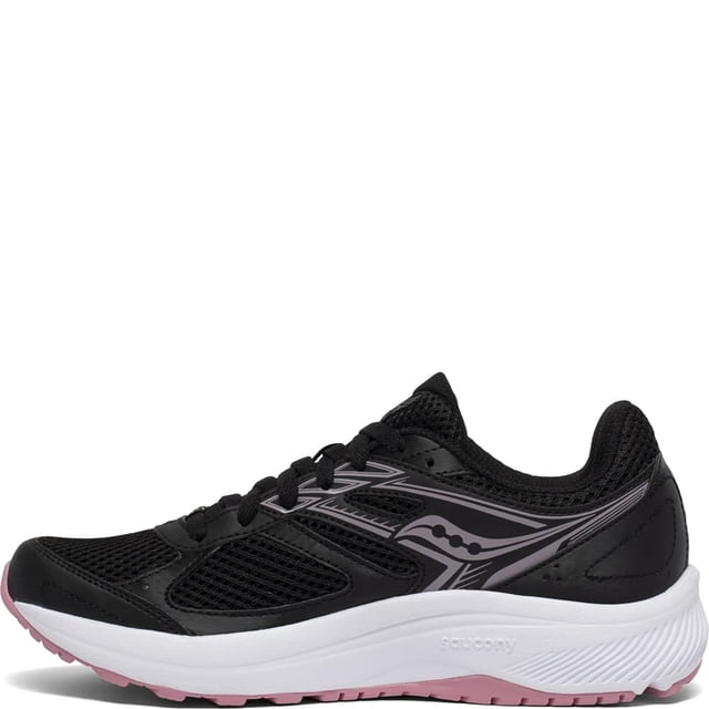 Saucony Cohesion 14 - Zapatillas para correr para mujer, color negro y rosa, 7,5 ancho US