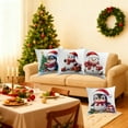 thumbnail image 5 of Xuniizn Christmas Pillow Covers 18x18 inch Set of 4 Xmas Decorations Soft Plush Faux Fur Wool Christmas Throw Pillow Cases Winter Holiday Decor for Sofa Living Room, 5 of 6