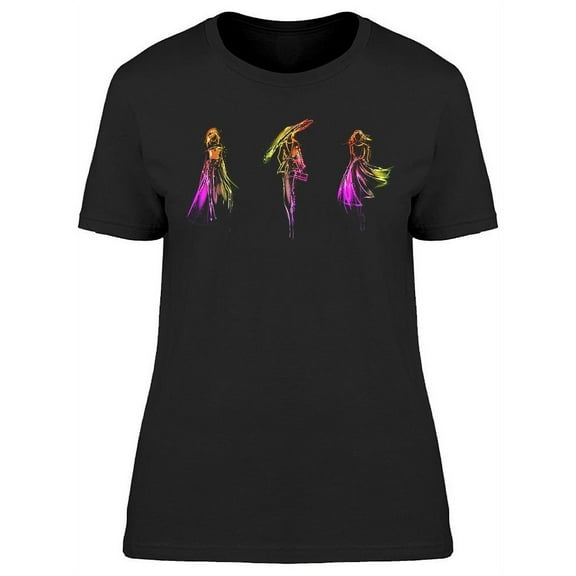 Neon Fashion Girls Design T-Shirt Women -Image by Shutterstock, Female Large