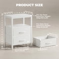 thumbnail image 2 of Alvantor Bedside Table Charging Station Nightstand with Fabric Drawers, End Side Table for Bedroom Living Room, 2 of 7