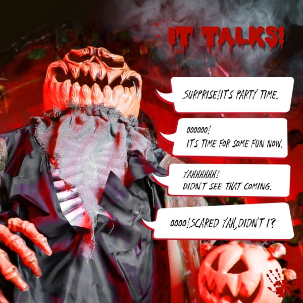7FT Halloween Standing Decoration Touch-Activated with LED Lights for Yard Garden Party