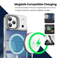 thumbnail image 5 of Entronix Magnetic Case Compatible with iPhone 17 Pro – Glossy Color Back with Camera Frame Stand, Blue, 5 of 5