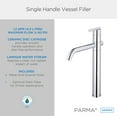 thumbnail image 5 of Gerber D225158 Parma 1.2 GPM Vessel Single Hole Bathroom Faucet - Black, 5 of 5