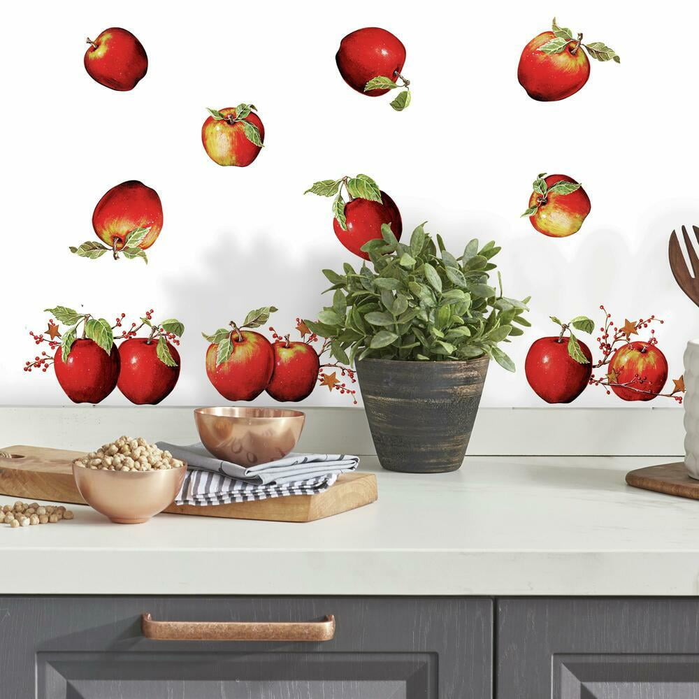 Details about   26 FRUIT HARVEST WALL DECALS Country Apples & Grapes Stickers Kitchen Decor New 