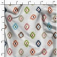 thumbnail image 2 of Soimoi White Fabric - By the Yard - 54 Inch Wide - Geometric Ikat Fabric - Modern and Chic Patterns for Stylish Fashion and Home Decor Printed Fabric, 2 of 6
