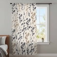 thumbnail image 4 of Grey Brown Botanical Sheer Curtains 54 Inches Long, Rustic Country Spring Floral Summer Leaf Light Filering Curtains, Breathable Simi Curtain Privacy Drapes for Kitchen Bathroom Window Treatment, 4 of 9