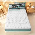 thumbnail image 4 of Erosebridal Happy Camping Camper Zipper Twin Comforter Sets with Fitted Sheet and 2 Pillowcases, Teal Farmhouse Zipper Bedding Set, Reversible, 4 of 7