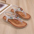 thumbnail image 4 of Vedolay Jelly Sandals for Women Sandals for Women Dressy Summer Casual Beach Outdoor Wedges Sandal Shoes,Blue 9, 4 of 5