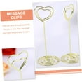 thumbnail image 3 of 40 Pcs Coeur Tag Titulaire de Carte de Table Mariage Cadre Cadre Métal Carte de Visite Titulaire Cartes Table Image Stands Table Signe Stand Support Photo Partie Fournitures Recette, 3 of 5