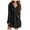Black, variant on Kaemgyyd Women Hooded Fleece Robe Plus Size Short Plush Robes for Womens Soft Warm Bathrobe Lightweight Sleepwear S-5Xl