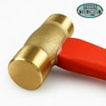 thumbnail image 4 of 16-Ounce Brass Head Hammer, Rubber Grip (ToolUSA: PH-90216), 4 of 7