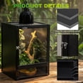 thumbnail image 3 of ToxiRium 12x12x18Inch Hybrid PVC Reptile Cage, Ventilated Enclosure with Interchangeable Acrylic & Mesh Doors, Easy Assembly Habitat for Gecko, Chameleon, Snake, Frog, 3 of 9