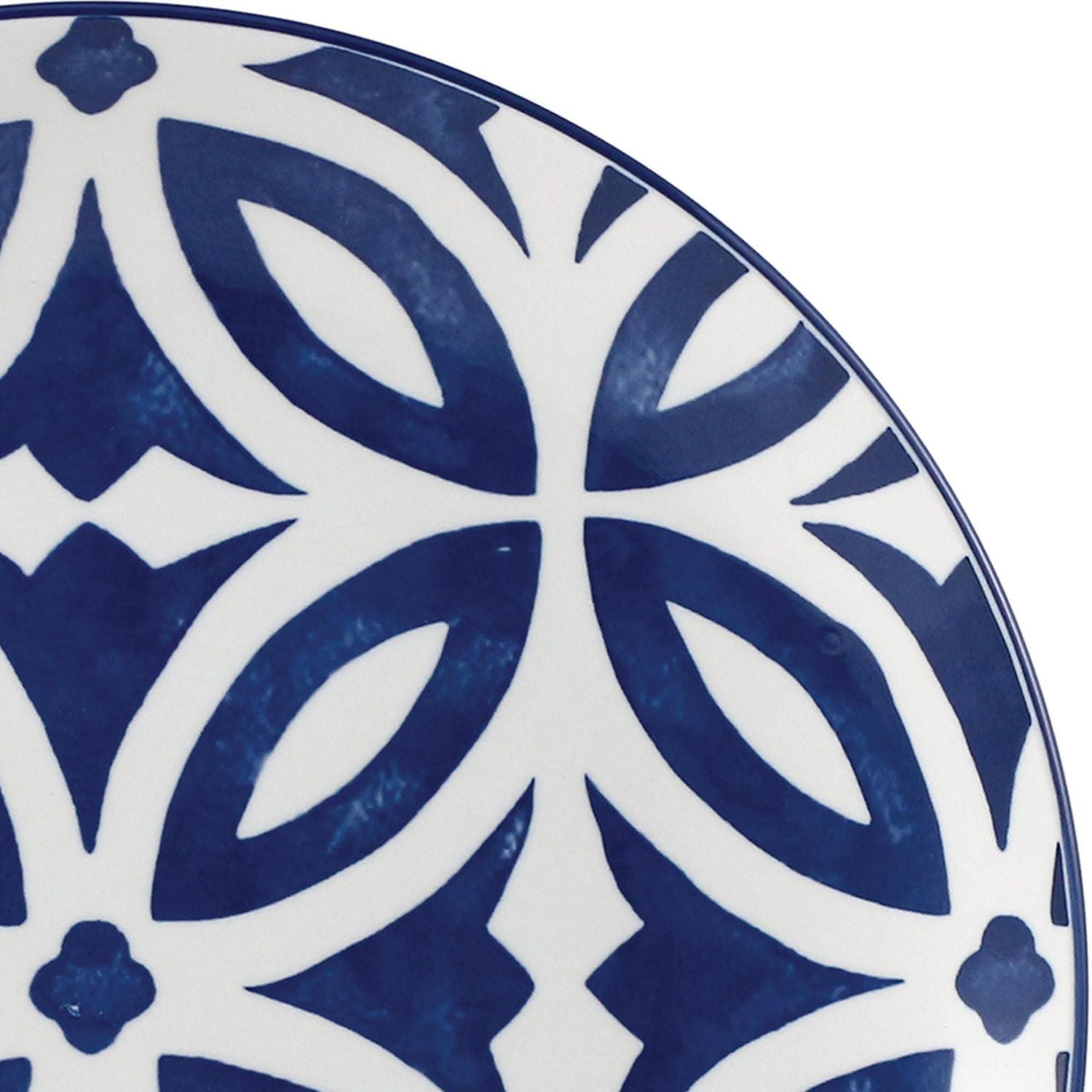 Mainstays Glazed Blue pattern Round Stoneware Dinner Plate, 10.5”, 10.5 inch