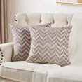 thumbnail image 4 of Home Soft Things Arusha Jacquard Chenille 2 Piece Throw Pillow Cover Set - Light Brown - 20" x 20", 4 of 6