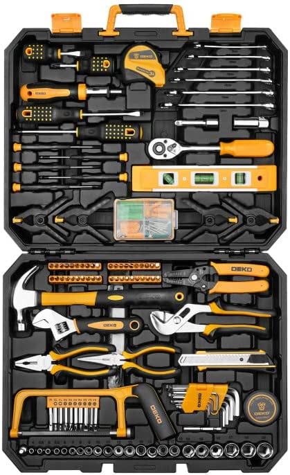 228 Piece Socket Wrench Auto Repair Tool Combination Package Mixed Tool Set  Hand Tool Kit with Plastic Toolbox Storage Case 