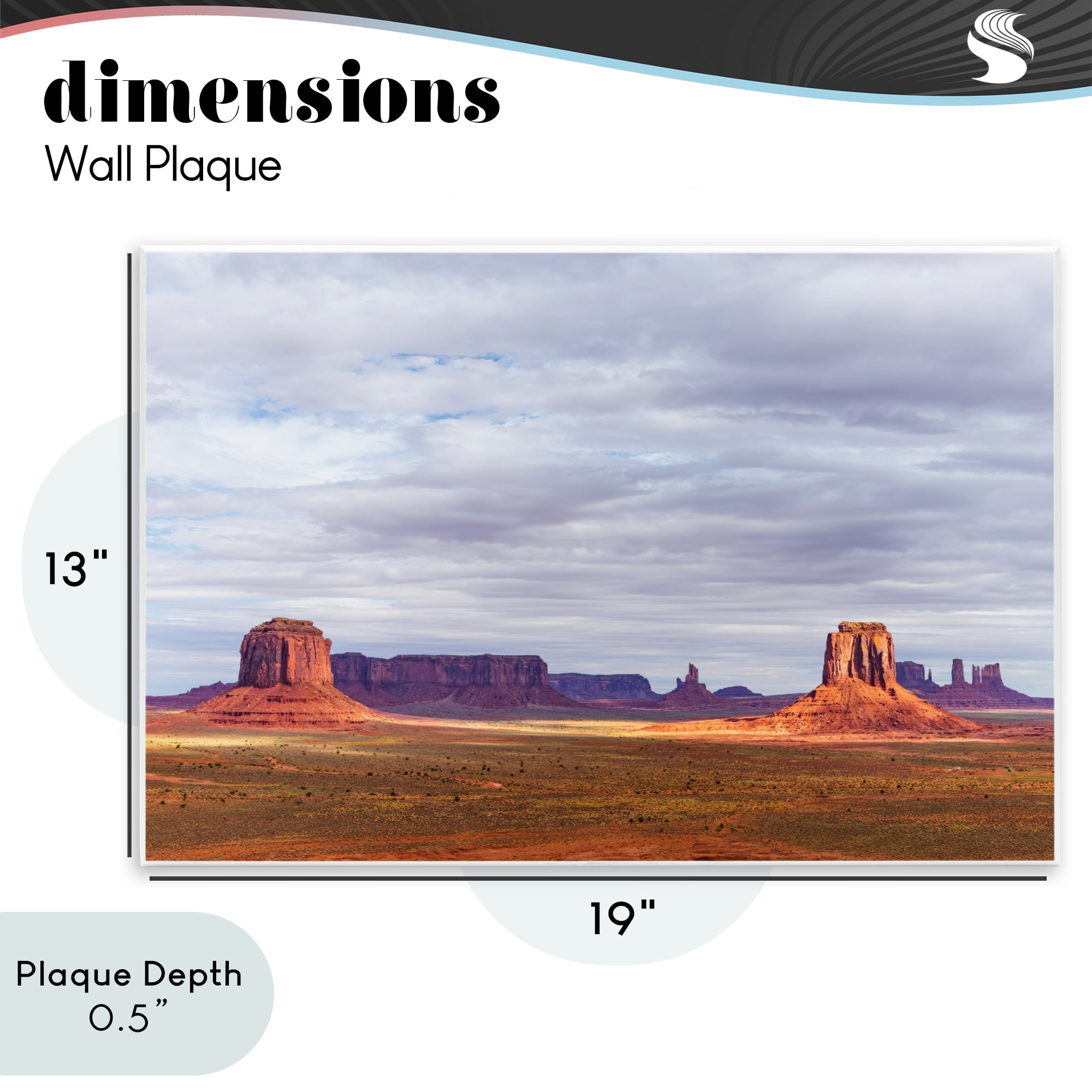 Stupell Industries Monumental Desert Buttes & Mesas Wall Plaque Art, design by Shelley Carlisle