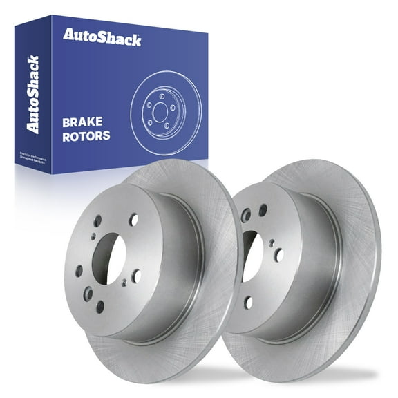 AutoShack Rear Solid Brake Rotors 2-PC Set Replacement for 2007-2011 Toyota Camry 2007-2012 Lexus ES350 2008-2012 Toyota Avalon 11.06" (281 mm)