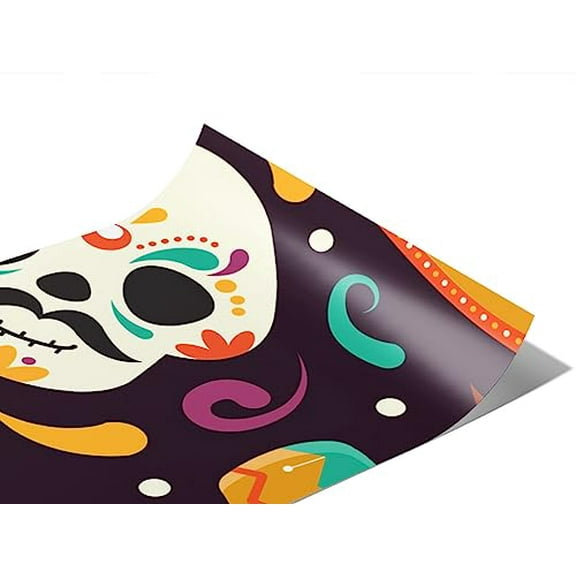Rwraps Day of The Dead Welcome Home Matte Vinyl Film Wrap 59in x 22ft Vinyl Vehicle Car Film Sheet