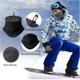 thumbnail image 4 of Winter Neck Warmer Men Neck Gaiter Adjustable Drawstring Thicken Thermal Snood Face Covering Mask Tube Scarf, 4 of 7
