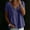 Blue, variant on Women's Summer Crop Babydoll Peplum Tops Cute V Neck Short Sleeve Business Casual Trendy T Shirts Beach Vacation Navy