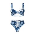 thumbnail image 4 of Rocae Flower for Bikini Set for Women Two Piece Sexy High Swimsuits Split Crossover Bikini, 4 of 9