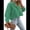 Emerald Green, variant on Womens Button Down Shirts Long Sleeve Casual Crop Tops Solid Lapel Blouse Shirt with Chest Pocket Emerald Green XXL