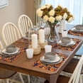 thumbnail image 6 of Linen Placemat With 18×12in Double Stitching Is Effectively Insulated And Foldable For Family Hotel Picnic Trips Jack-O'-Lantern Halloween Pattern Six Piece, 6 of 8