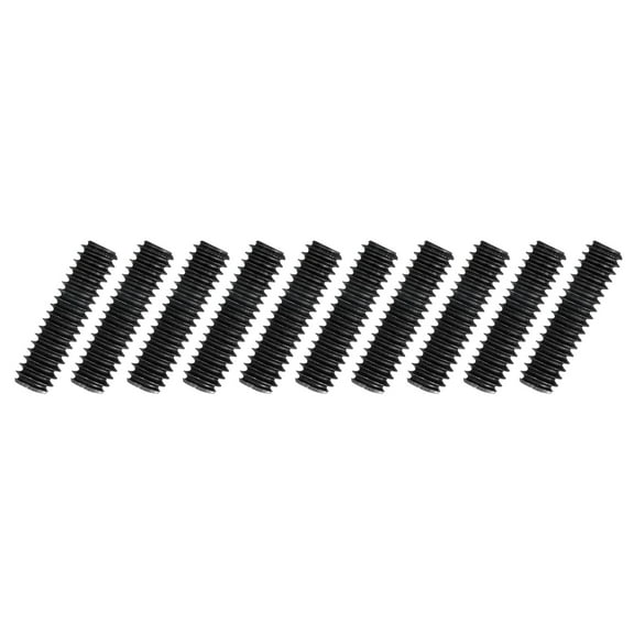 10Pcs Fully All Threaded Rod, 1/4" Thread 20 Pitch 1" Length Carbon Steel Long Threaded Screw