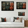 thumbnail image 4 of Designart "Vibrant Red African Masks III" African Tribes Print on Natural Pine Wood, 4 of 5