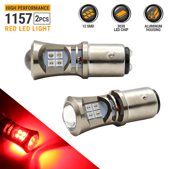 New Syneticusa 1157 LED Red Brake Stop Parking Tail Light Bulbs Lamp