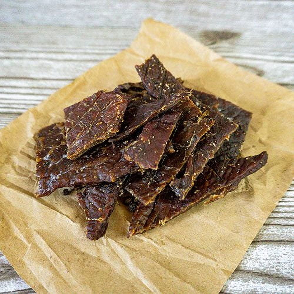 Lucky Beef Jerky - Peppered Beef Jerky Slab - 4 Pack High Protein Snack
