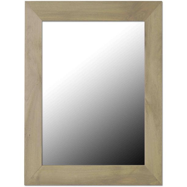 Home Basic DM47054 12" x 16" Wall Mirror, Natural