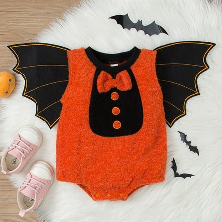 

Hbdhejl Outfit Set For Boys Girls Toddler Kids Costome Romper Jumpsuit Cloths Orange 18-24 Months