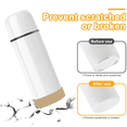 thumbnail image 3 of Protective Cup Mat Silicone Sleeve Heat-Resistant Water Bottle Holder Insulation Mat Non-SlipChampagne, 3 of 5