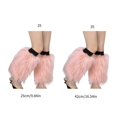 thumbnail image 2 of Harajuku Women Boot Socks Winter Furry Leg Warmers Faux Fur Shoes Cover Cuffs Ladies Gothic Fuzzy Plush Hipster Socks light grey 25, 2 of 2