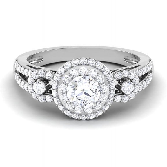 Dazzling Moissanite Solitaire Ring | Sterling Silver | Lab Created Round Stone | Perfect for Engagement