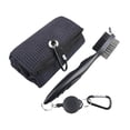 thumbnail image 1 of Golf Club Brush Toalla de golf Accesorios de limpieza para hombres Mujeres con clip, Toalla de microfibra de gimnasio de limpieza de clubes Toalla de Toalla negra, 1 of 8