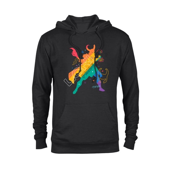 Marvel Loki Rainbow Pride - Pullover Hoodie for Adults - Customized-Black
