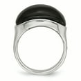 thumbnail image 2 of Stainless Steel Black Glass Size 9 Ring Size 9, 2 of 3