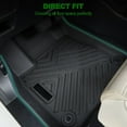 thumbnail image 3 of Ladcaser Floor Mats Compatible for Toyota Camry 2012 2013 2014 2015 2016 2017 All Weather TPE Floor Liners Black, 3 of 7