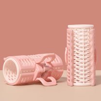 SWETRACE 4Pcs Hair Curling Rollers for Women with Pink ABS Material Round Shape for Home Use