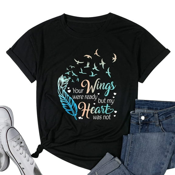 Womens Your wings were ready but my heart was not T-Shirt Black Small