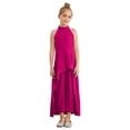 thumbnail image 1 of LiiYii Girls Summer Birthday Jumpsuit for Wedding Pageant Party Ruffle Rompers Flare Bell Bottom Hot Pink 12, 1 of 6