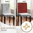 thumbnail image 5 of Christmas Red Chair Covers Set of 8 and Green Buffalo Plaid Chair Back Covers Stretch Removable Washable Slipcovers Protector for Dining Room Kitchen Party Decor, 5 of 5