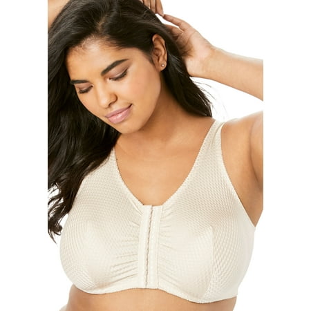 

Leading Lady Women s Plus Size Marlene Lounge Front-Close Wireless Bra Bra