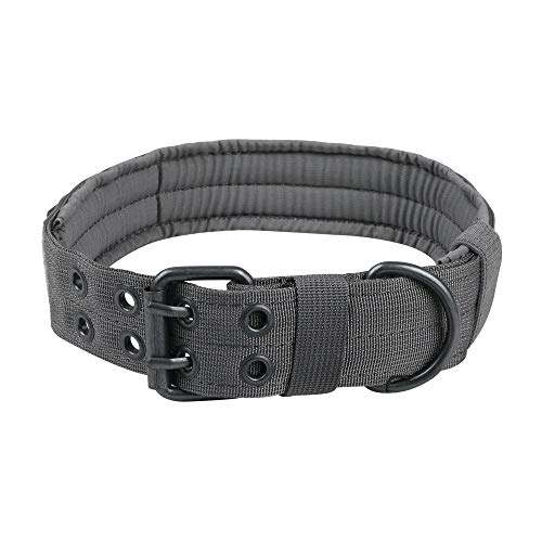 Excellent Elite Spanker 1 5 Width Military Dog Collar Adjustable Metal D Ring Buckle Working Dog Collar For Medium Large Dogs Grey Xl Walmart Com Walmart Com
