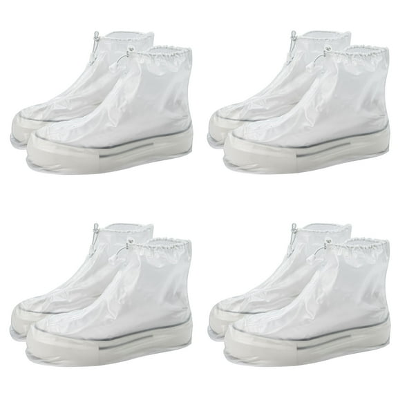 4 Pairs Shoe Rain Covers for Women, Shoe Cover for Rain, Waterproof Covers for Shoes(XXXL Size)